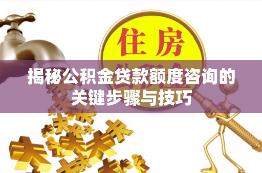 岑溪揭秘公积金贷款额度咨询的关键步骤与技巧