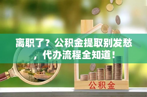 岑溪离职了？公积金提取别发愁，代办流程全知道！