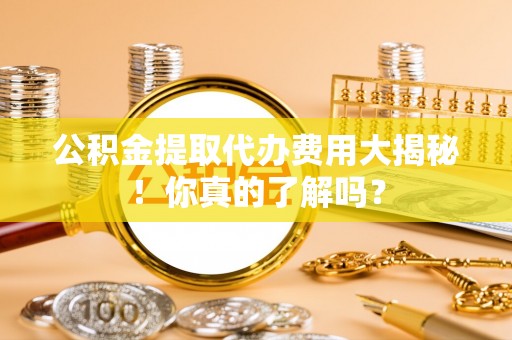 岑溪公积金提取代办费用大揭秘！你真的了解吗？